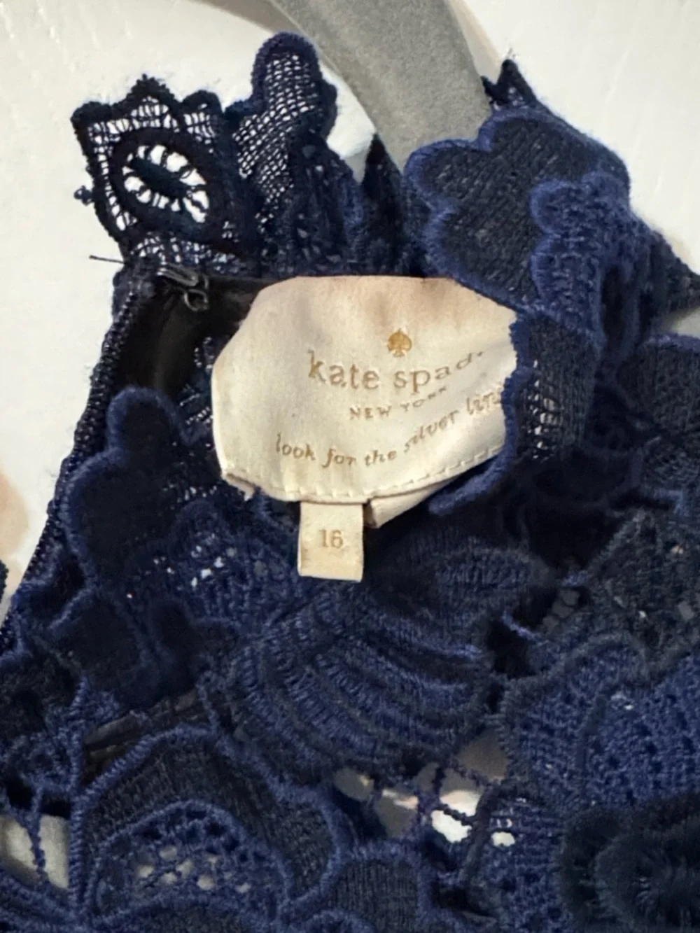 kate spade Navy Floral Lace Dress - Picture 3 of 3